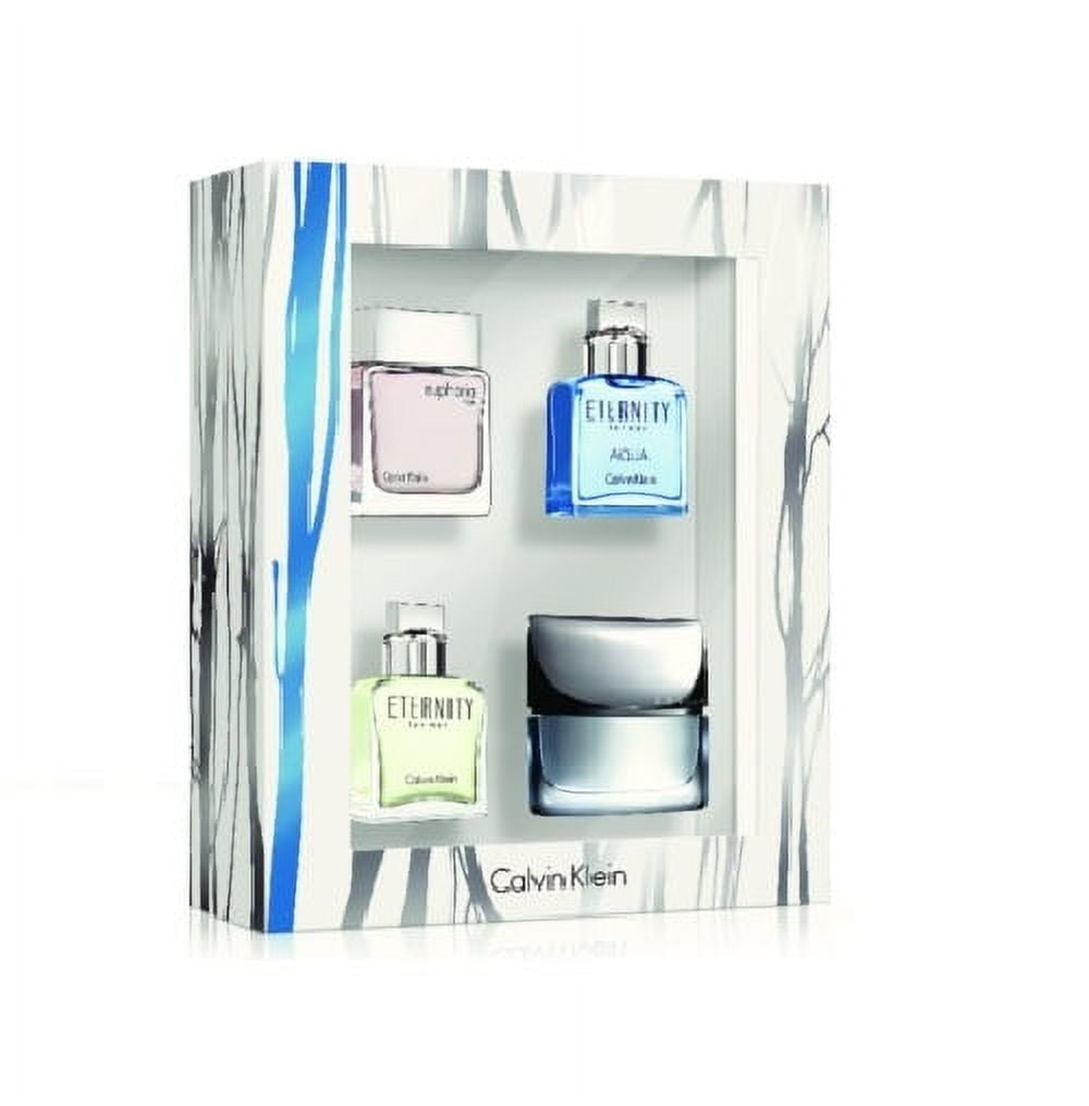 Calvin Klein 4 pc 15ml Men Cologne mini EDT SET Euphoria Eternity Aqua