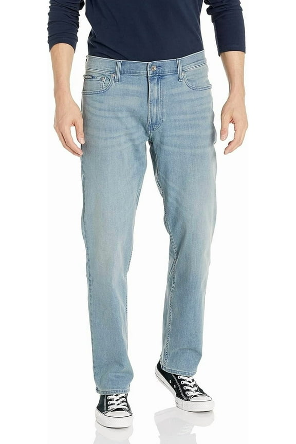 ALLIE INDIGO Men's Straight High Stretch Jeans, US 36W L32