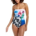 thumbnail image 1 of Calvin Klein ATLANTIS MULTI NEON STRIPES Bandeau One-Piece Swimsuit, US 12, 1 of 3