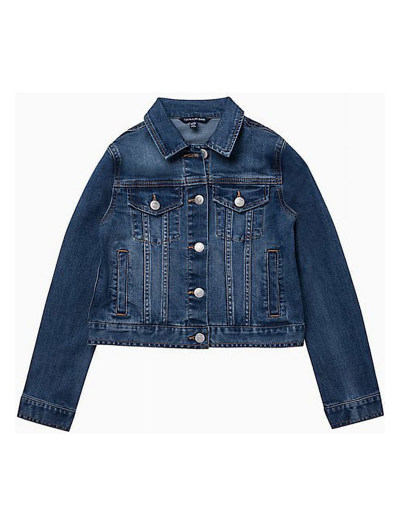 Calvin Klein AUTHENTIC WASH Girls Denim Trucker Jacket M 8 10 Girls