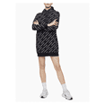 thumbnail image 1 of Calvin Klein Allover Logo Print Hoodie Dress,Black,M, 1 of 2