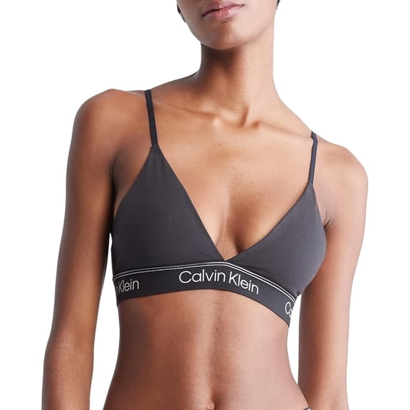 Calvin Klein Athletic Lightly Lined Triangle Bralette Black, Medium