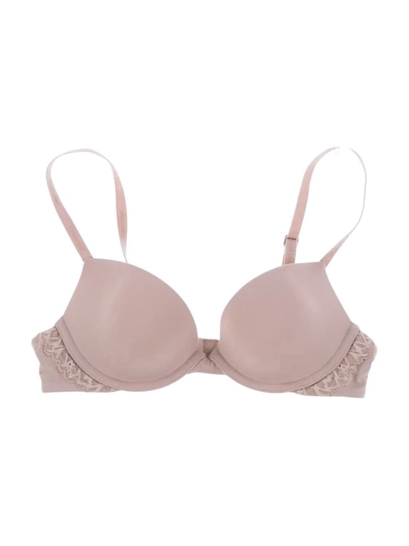 Attraction Lightly Lined Lace Underwire Bra Beige Tan 34A