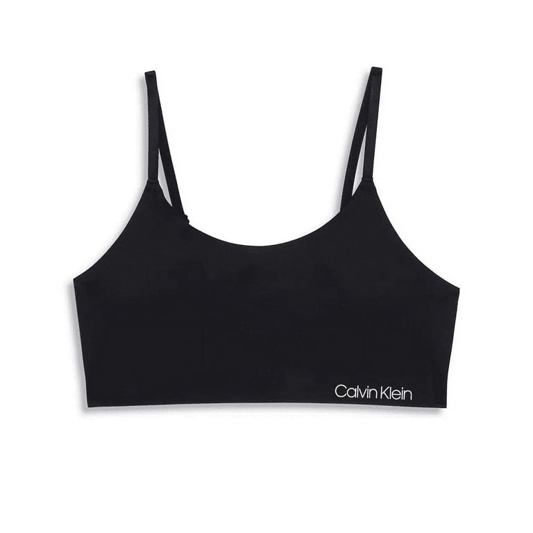 Calvin Klein BLACK Big Girls Bonded Scoop Neck Bra US X Large