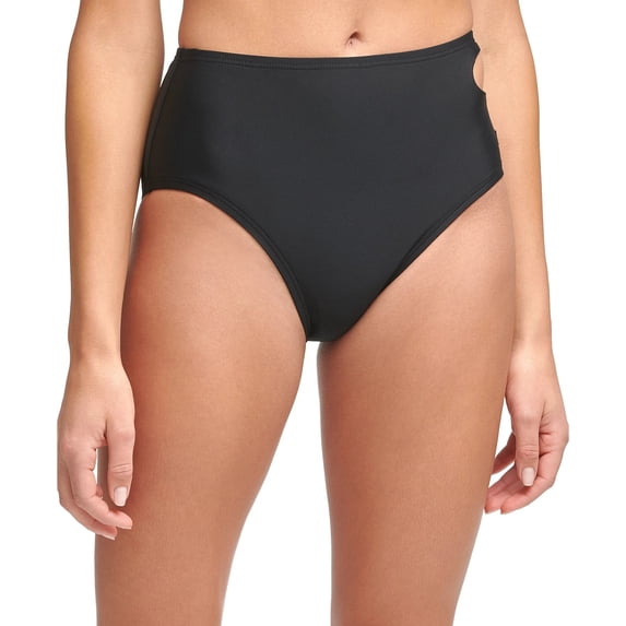 Calvin Klein BLACK Cut-Out High-Waist Bikini Swim Bottom, US Small