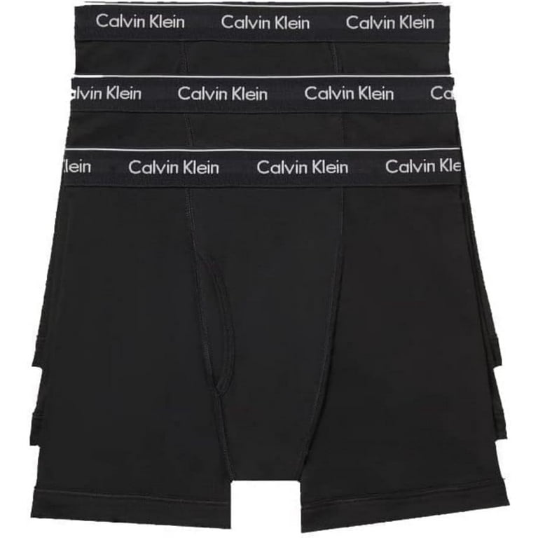 Calvin Klein BLACK Men's Underwear Cotton Classics 3-Pk Boxer Brief, US  X-Large