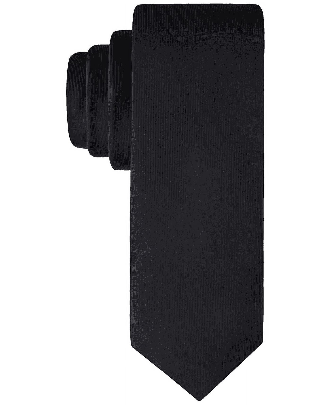 Calvin Klein BLACK Men's Unison Solid Tie, US One Size
