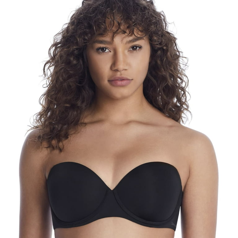 Calvin Klein Women's Naked Glamour Strapless Push-up Bra In Black