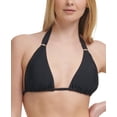 thumbnail image 1 of Calvin Klein BLACK Slider Halter String Bikini Swim Top, US Small, 1 of 1
