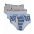 thumbnail image 1 of Calvin Klein BLUE BELL Little Boys & Big Boys 3-Pk. Cotton Briefs, US X-Small (4/5), 1 of 2