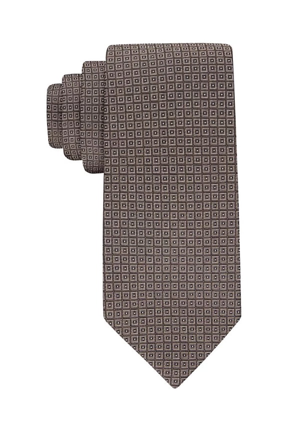 BROWN Men's Tonal Square Geo-Print Tie