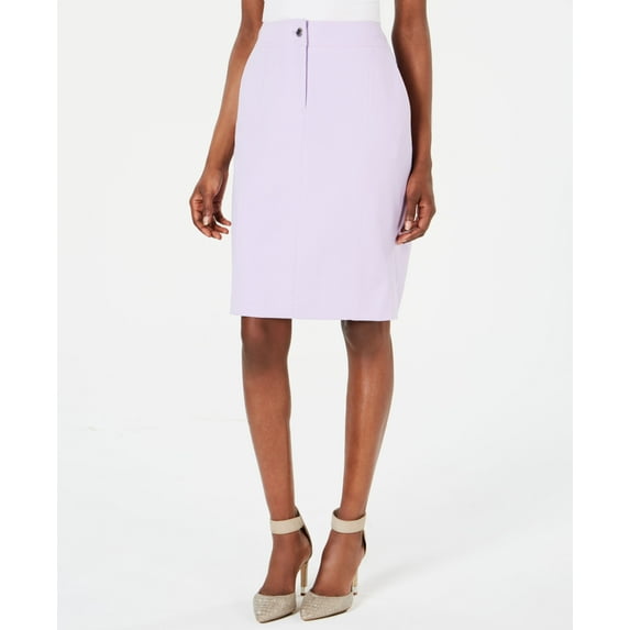 Calvin Klein Back Slit Pencil Skirt Pastel Opal Purple 12