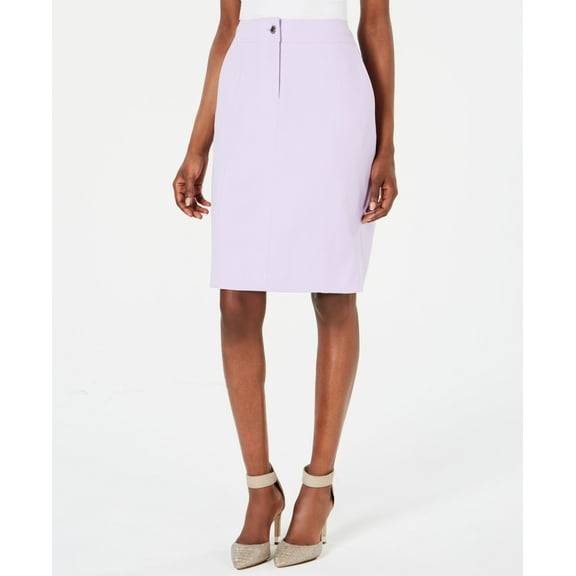 Calvin Klein Back Slit Pencil Skirt Pastel Opal Purple 8