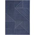 thumbnail image 1 of Calvin Klein  Balance Abstract Geometric Linear Area Rug 7' 10" x 9' 10" - Navy/Ivory, 1 of 5