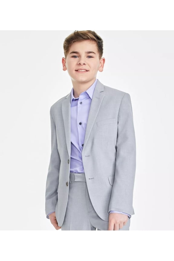 Big Boys Grey Slim Fit Stretch Suit Jacket, 14