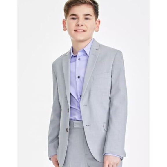 Calvin Klein Big Boys Grey Slim Fit Stretch Suit Jacket, 20