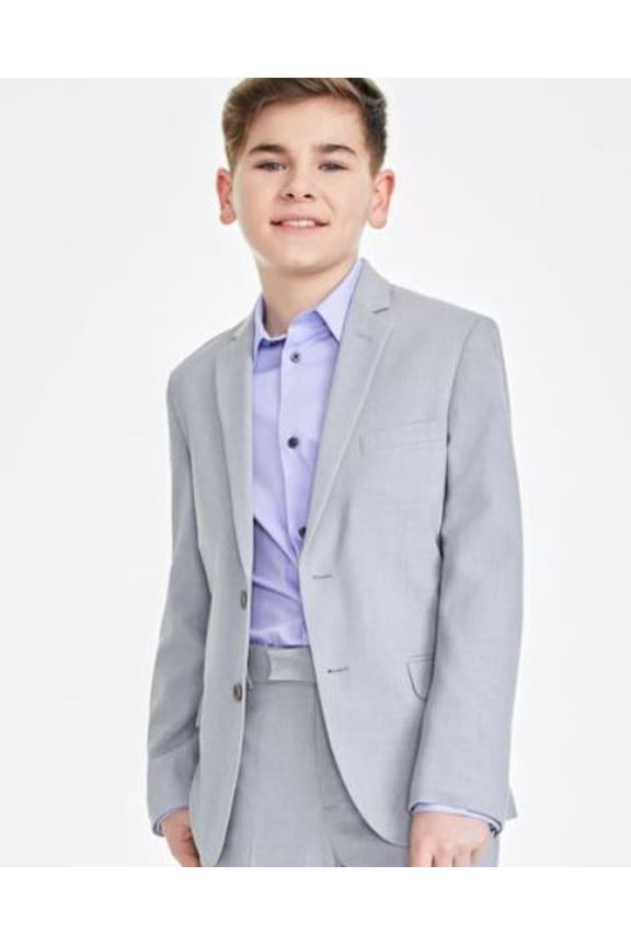 Big Boys Grey Slim Fit Stretch Suit Jacket, 20