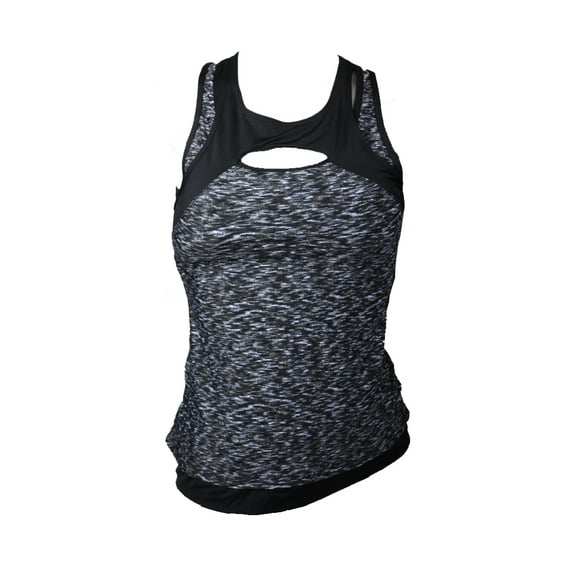 Calvin Klein Black Blue Space-Dyed Tankini Top XS