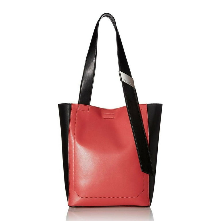 Calvin Klein Karsyn Leather Tote Pink