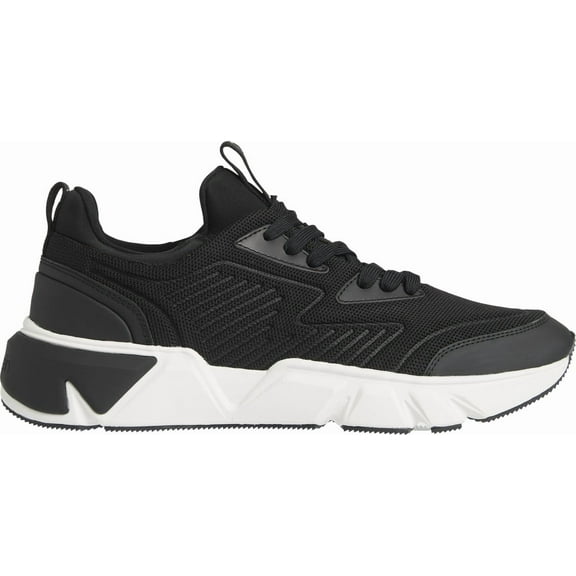 Calvin Klein Black Sneakers With Textured Upper And Rubber Sole Black (Men's)