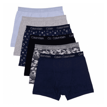 Calvin Klein Boys 6-Pack Cotton Strech Boxer Briefs, Multi, Small