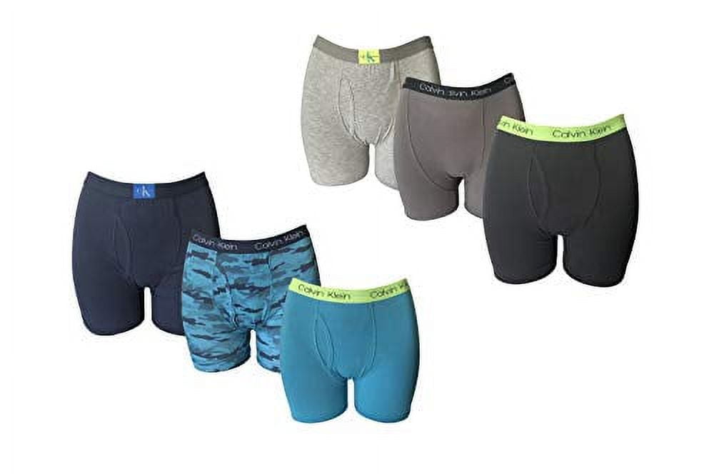 Calvin Klein Boys Boxer Brief Underwear Cotton Stretch Logo Waistband (6 Pack) (X-Large)