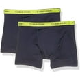 thumbnail image 1 of Calvin Klein Boys' Kids Performance Boxer Brief Underwear, Multipack, 2 Pack - Black/Black, L (12/14), 1 of 2