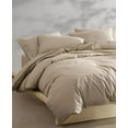 thumbnail image 1 of Calvin Klein CAMEL BROWN Washed Percale 3 Piece Comforter Set, US Queen, 1 of 4