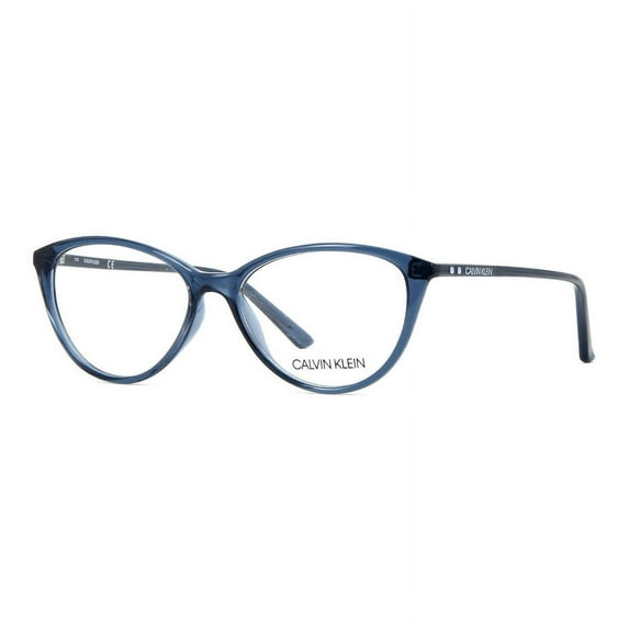 Calvin Klein CK-18543-430 Women Teal Cat Eye Acetate Frame 53mm Lens Optical Eyeglasses