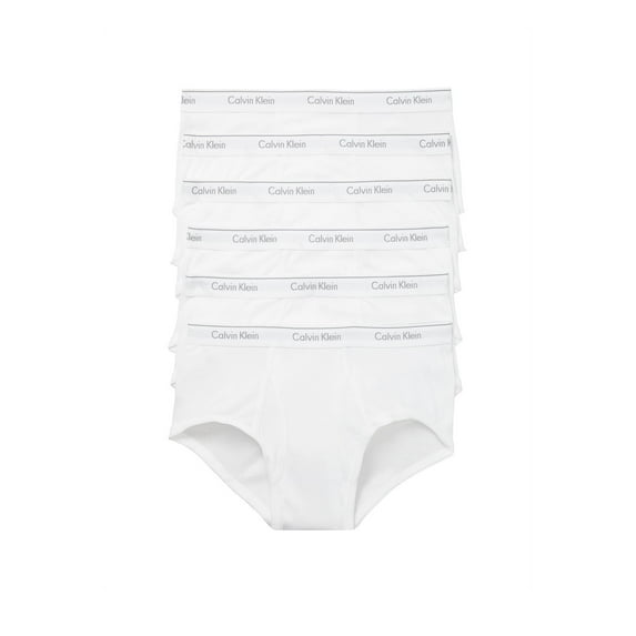 Calvin Klein CK Mens 6-Pack Cotton Classic Briefs (2XLarge, White)