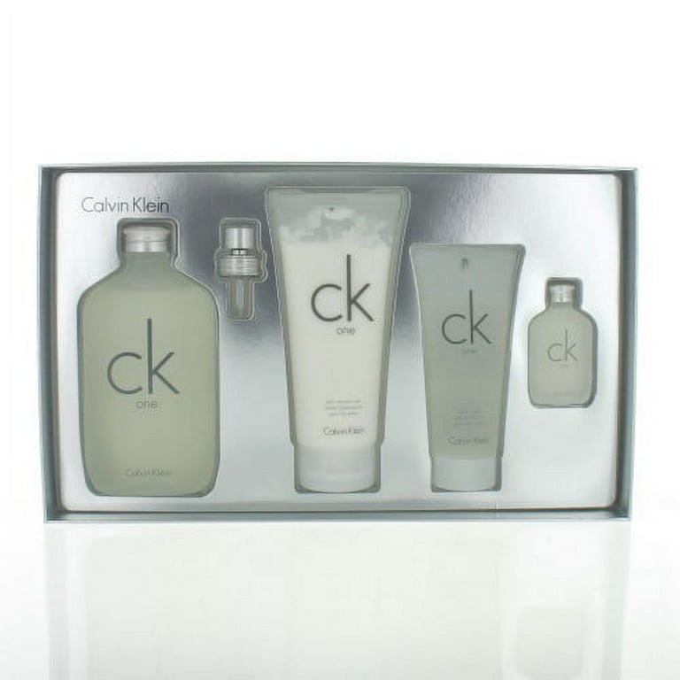 Calvin Klein CK One Unisex 4-Piece Set (6.8 OZ EDT, Body Lotion