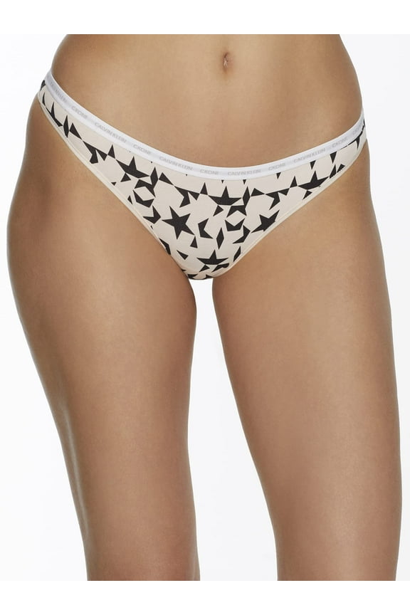 CK One Cotton Singles Thong, Medium, Star Crash