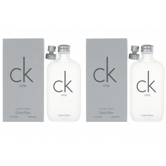 Calvin Klein CK One Eau de Toilette Spray for Men & Women (Unisex), 6.7 fl oz Each, 2-Pack