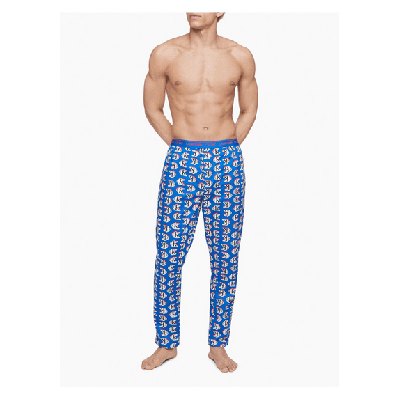 Calvin Klein CK One Printed Sleep Pants,logo kettle blue L