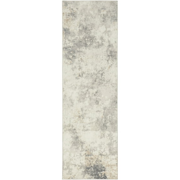 Calvin Klein CK005 Enchanting Area Rug, 2'3" x 7'3", Ivory Grey, Runner