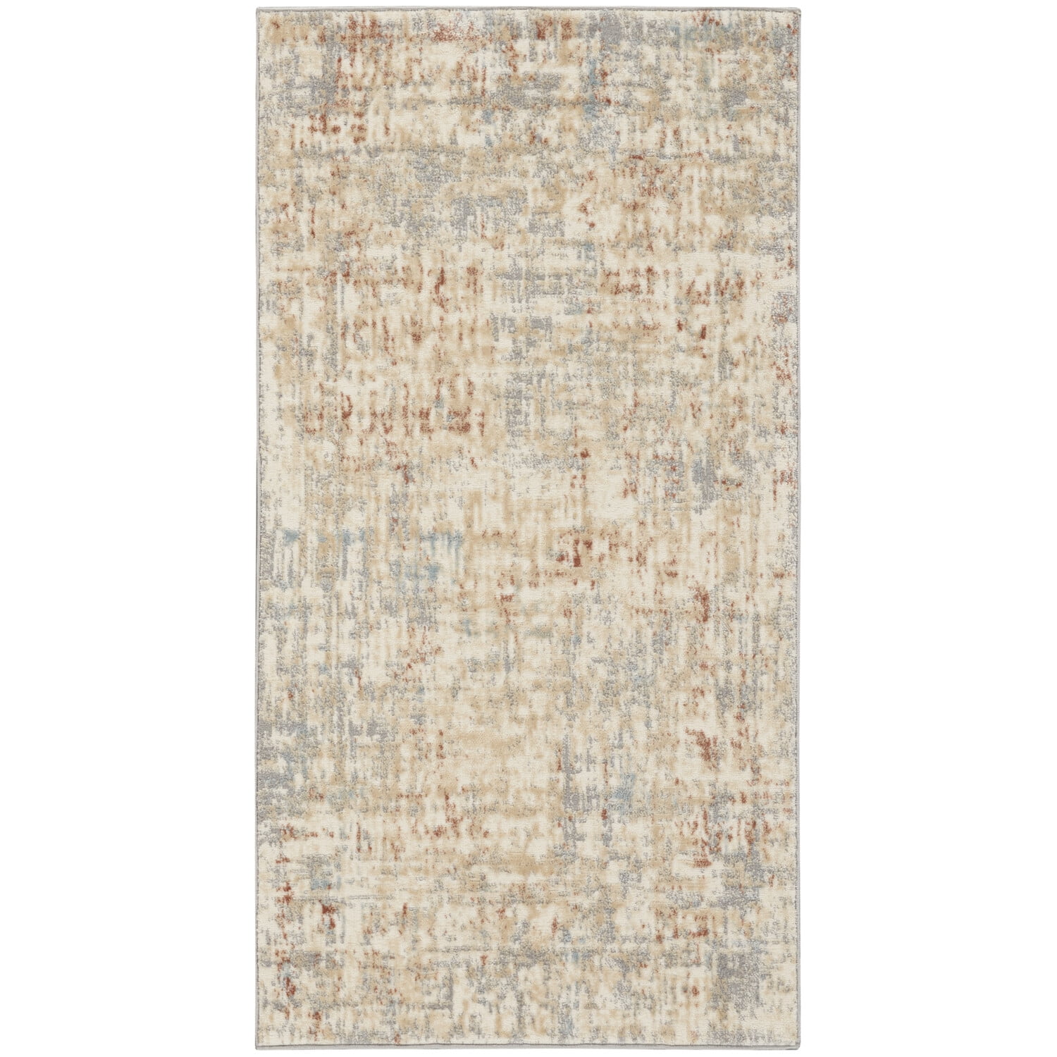 Calvin Klein CK005 Enchanting Area Rug, 3'2" x 5', Ivory Grey, Rectangle