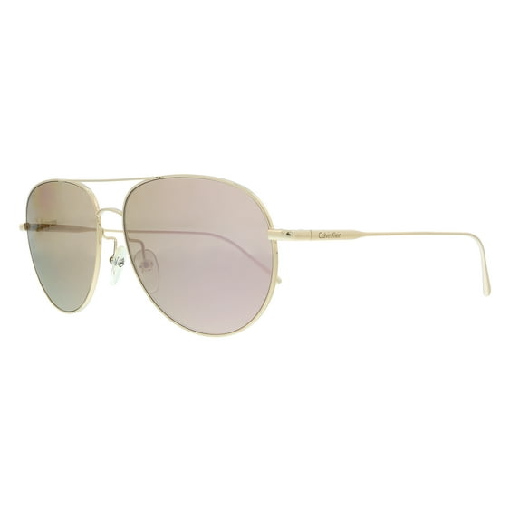 Calvin Klein CK2155S 717 Rose Gold Modified Rectangle Sunglasses for Womens