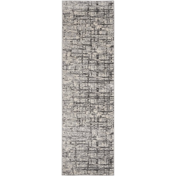Calvin Klein CK950 Rush Area Rug, 2'3" x 7'3", Ivory/Grey, Runner