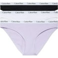 thumbnail image 1 of Calvin Klein Carousel 3-Pack Bikini Black/White/Pastel Lilac LG Women's 12-14, 1 of 4