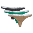 thumbnail image 1 of Calvin Klein Carousel 3-Pack Thong Foliage Green/Natural Grey/Charcoal Heather M, 1 of 2