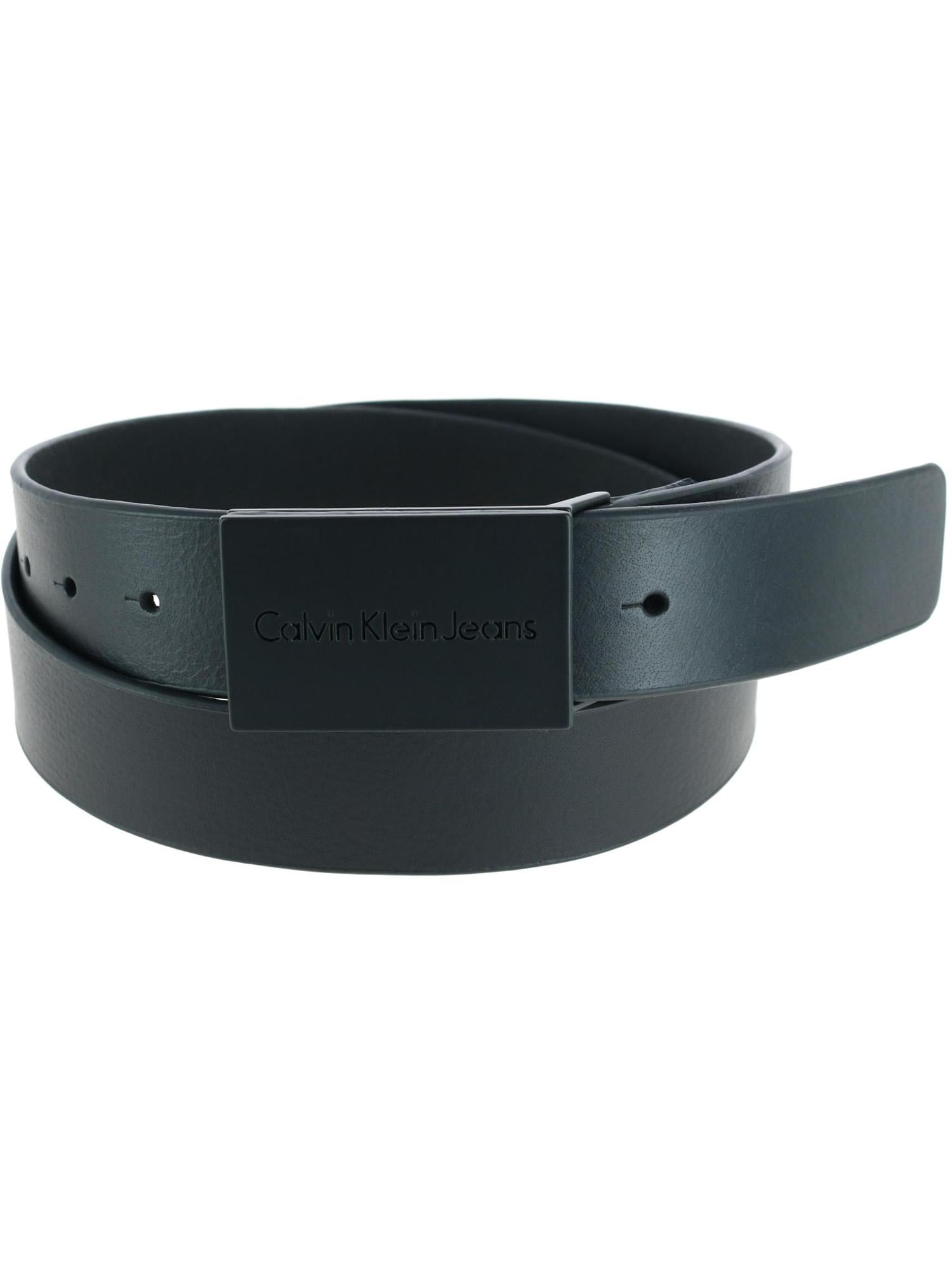 Calvin Klein Men's Casual CK Monogram Cut Out Buckle Belt, Dark