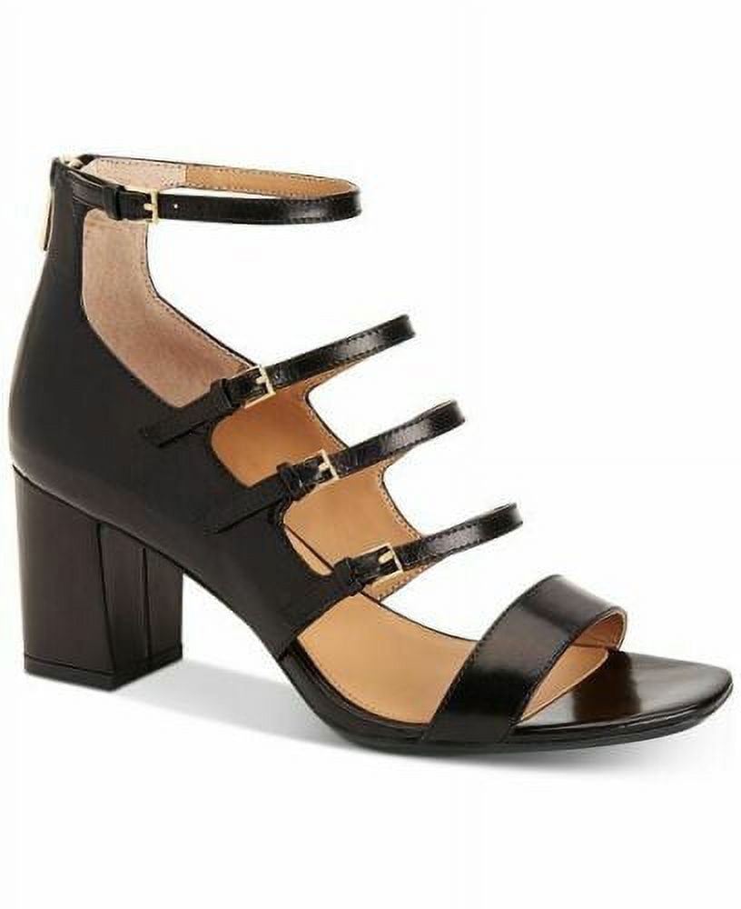 Calvin Klein Caz Cow Silk Black Leather Open Toed Ankle  display picture 1
