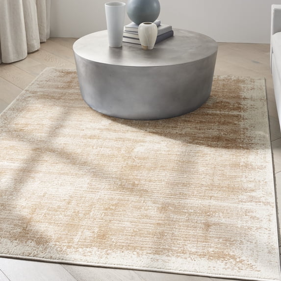 Calvin Klein Ck024 Irradiant Abstract Rose Gold 3'11" x 5'11" Area Rug, (4x6)