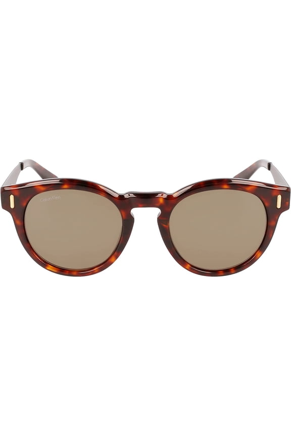 Ck21527s Panto Sunglasses Brown Havana 50 Millimeters