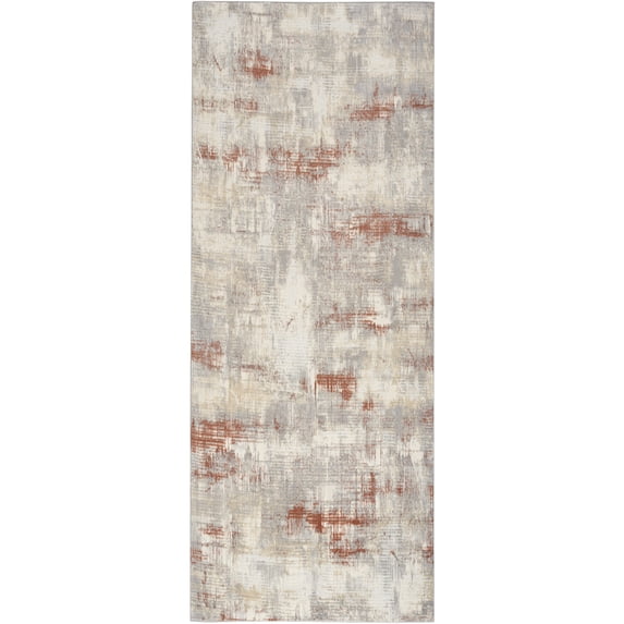 Calvin Klein CK950 Rush Area Rug, 2'3" x 7'3", Ivory/Multi, Runner