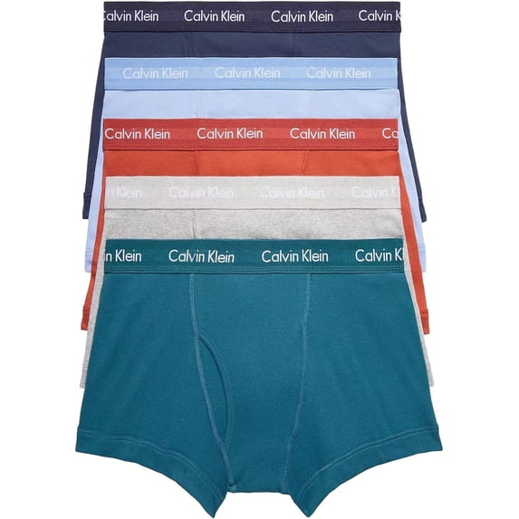 Calvin Klein Classic Fit Cotton Men’s Trunk 5Pack Multicol, ,Size XL