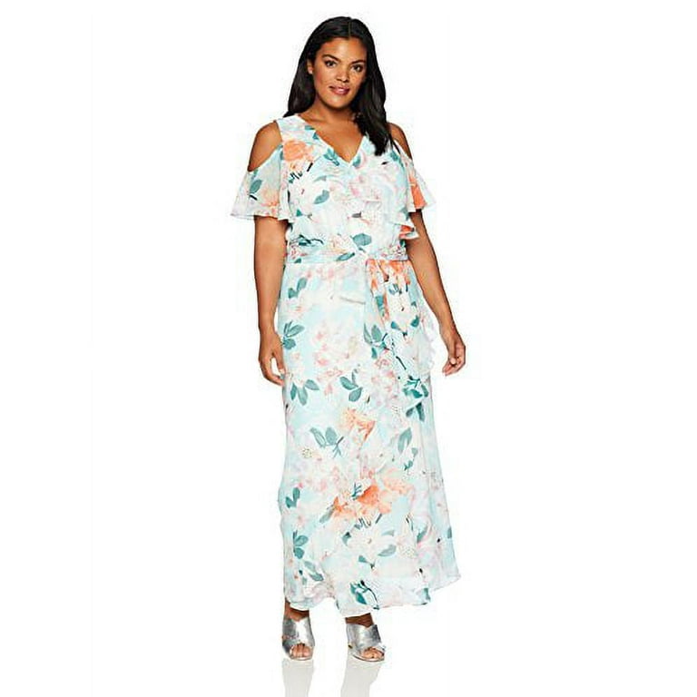 Calvin klein cold shoulder clearance maxi dress