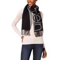 thumbnail image 1 of Calvin Klein Colorblocked Logo Woven Scarf (Black, One Size), 1 of 2