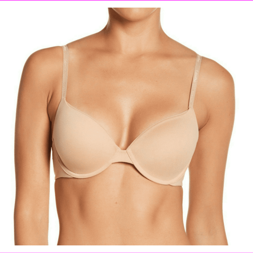 Calvin Klein nude padded bra Label says 32D but - Depop