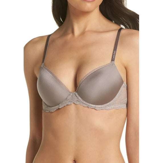Calvin Klein Convertible Underwire Demi Bra Gray 34 C